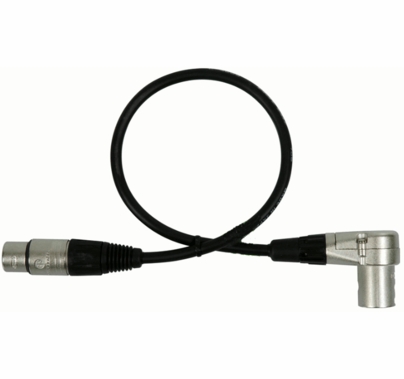 Audio Cable Right Angle XLR Male to XLR Female 1.5ft.