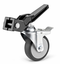 Avenger Set of 3 Braked Wheels / Rolling Casters - Black