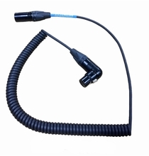 Cable Techniques Coiled Cable 12" to 6' Right Angle XLR-3F to XLR-3M