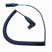 Cable Techniques Coiled Cable 12" to 6' Right Angle XLR-3F to XLR-3M