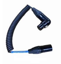Cable Techniques Shortie Coiled Cable XLR 3 Pin M to F 6"-18"