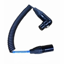 Cable Techniques Shortie Coiled Cable XLR 3 Pin M to F 6"-18"