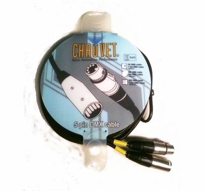 Chauvet 5 Pin DMX Cable with XLR Connectors 5ft.