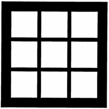 Chimera French Doors Window Pattern 22 x 22 inch 5310