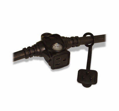 E-String 50ft.  BLACK Six Outlet Extension Cord  Black 50112BA