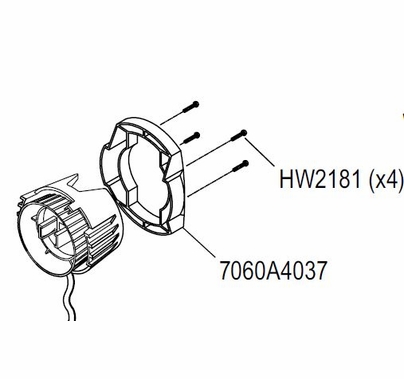 ETC Source 4 Handle, Rear, Black 7060A4037