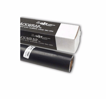 GAM BlackWrap 12"x50ft Black Aluminum Foil Black Wrap