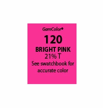GAM GamColor 120 Bright Pink Lighting Gel Filter Sheet 20"x24"