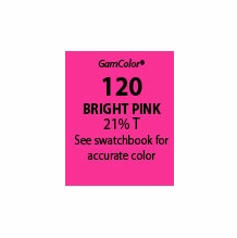 GAM GamColor 120 Bright Pink Lighting Gel Filter Sheet 20"x24"