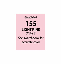 GAM GAMcolor 155 Light Pink Lighting Gel Filter Sheet 20:"x24"