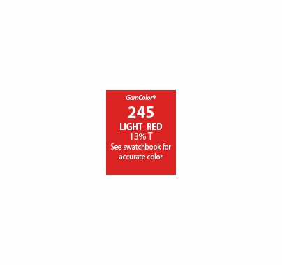 GAM GamColor 245 Light Red Lighting Gel Filter Sheet  20"x24"