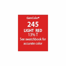 GAM GamColor 245 Light Red Lighting Gel Filter Sheet  20"x24"