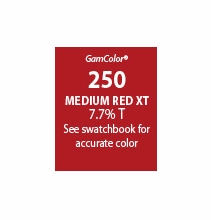 GAM GAMcolor 250 Medium Red XT Lighting Gel Filter Sheet 20"x24"