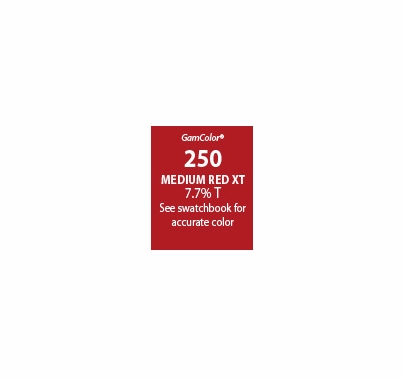 GAM GAMcolor 250 Medium Red XT Lighting Gel Filter Sheet 20"x24"