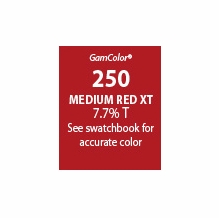 GAM GAMcolor 250 Medium Red XT Lighting Gel Filter Sheet 20"x24"