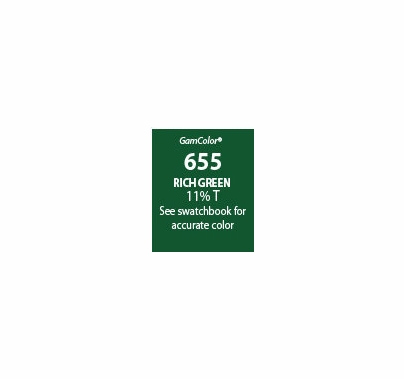 GAM GamColor 655 Rich Green Lighting Gel Filter Sheet 20"x24"