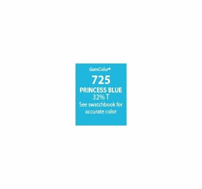GAM GamColor 725 Princess Blue Lighting Gel Filter Sheet 20"x24"