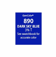 GAM GamColor 890 Dark Sky Blue Lighting Gel Filter Sheet 20"x24"