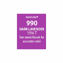 GAM GAMcolor 990 Dark Lavender Lighting Gel Filter Sheet 20"x24"