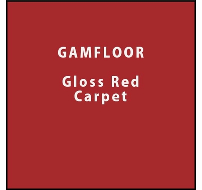 GAM GAMFLOOR Gloss Red Carpet Vinyl Floor 48" x 50ft