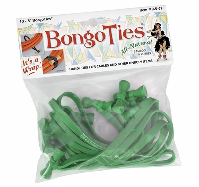 Green Bongo Ties Package of 10 Cable Ties