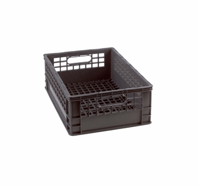 Half Milk Crate 1/2 Grey Storage Bin