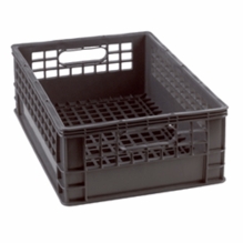 Half Milk Crate 1/2 Grey Storage Bin