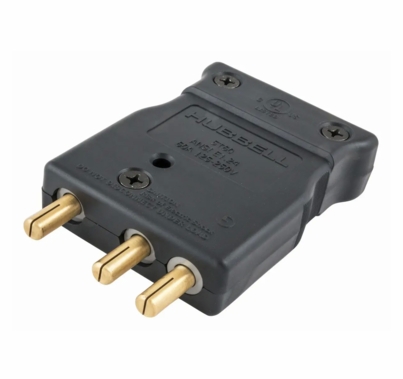 Hubbell 60A 125VAC Male Stage Pin Inline Plug 60 Amp G60M