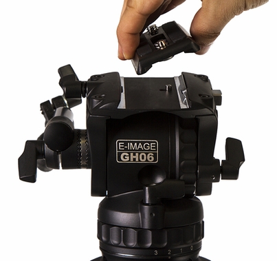 Ikan E-Image Tripod Kit 2 Stage Aluminum Legs, GH06 Fluid Head