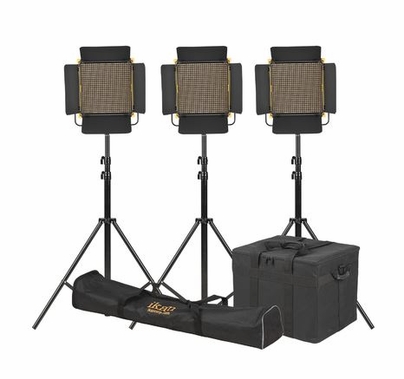 Ikan Onyx 1 x 1 Bi-Color 3-Point LED Light Kit with 3x OYB10
