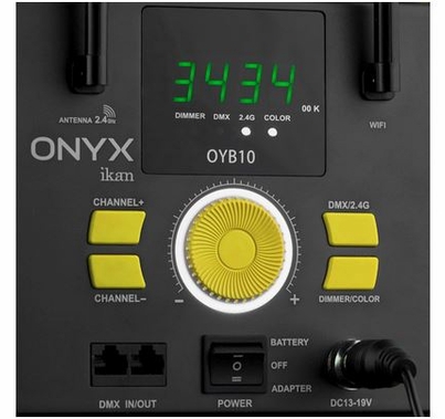 Ikan Onyx 1 x 1 Bi-Color 3200K-5600K Aluminum LED Light With V-Mount Battery Plate