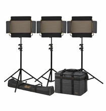 Ikan Onyx 2 x 1 Bi-Color 3-Point LED Light Kit with 3x OYB15