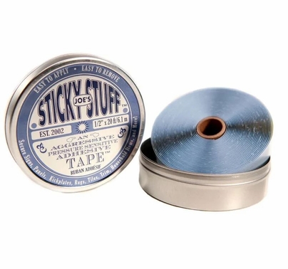 Joe's Sticky Stuff Clear Double Sided Adhesive Tape in Tin 1/2" x 20ft