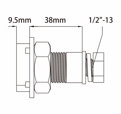 Kupo Strut Channel Adapter with 1/2in-13 Nut & Bolt