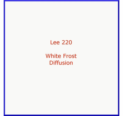 Lee 220 White Frost Diffusion Lightin Gel Filter Sheet 21"x24"