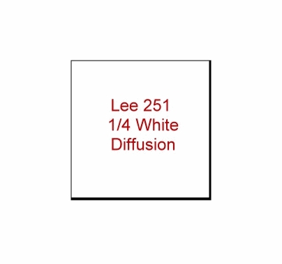 Lee 251  1/4 White Diffusion  Gel Filter Sheet