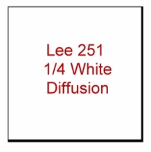 Lee 251  1/4 White Diffusion  Gel Filter Sheet