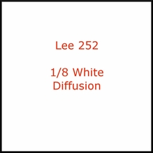Lee 252 Eighth White Diffusion Lighting Gel Filter Sheet  21"x24"