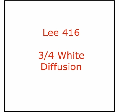 Lee 416 3/4 White Diffusion Lighting Gel Filter Sheet 21"x24"