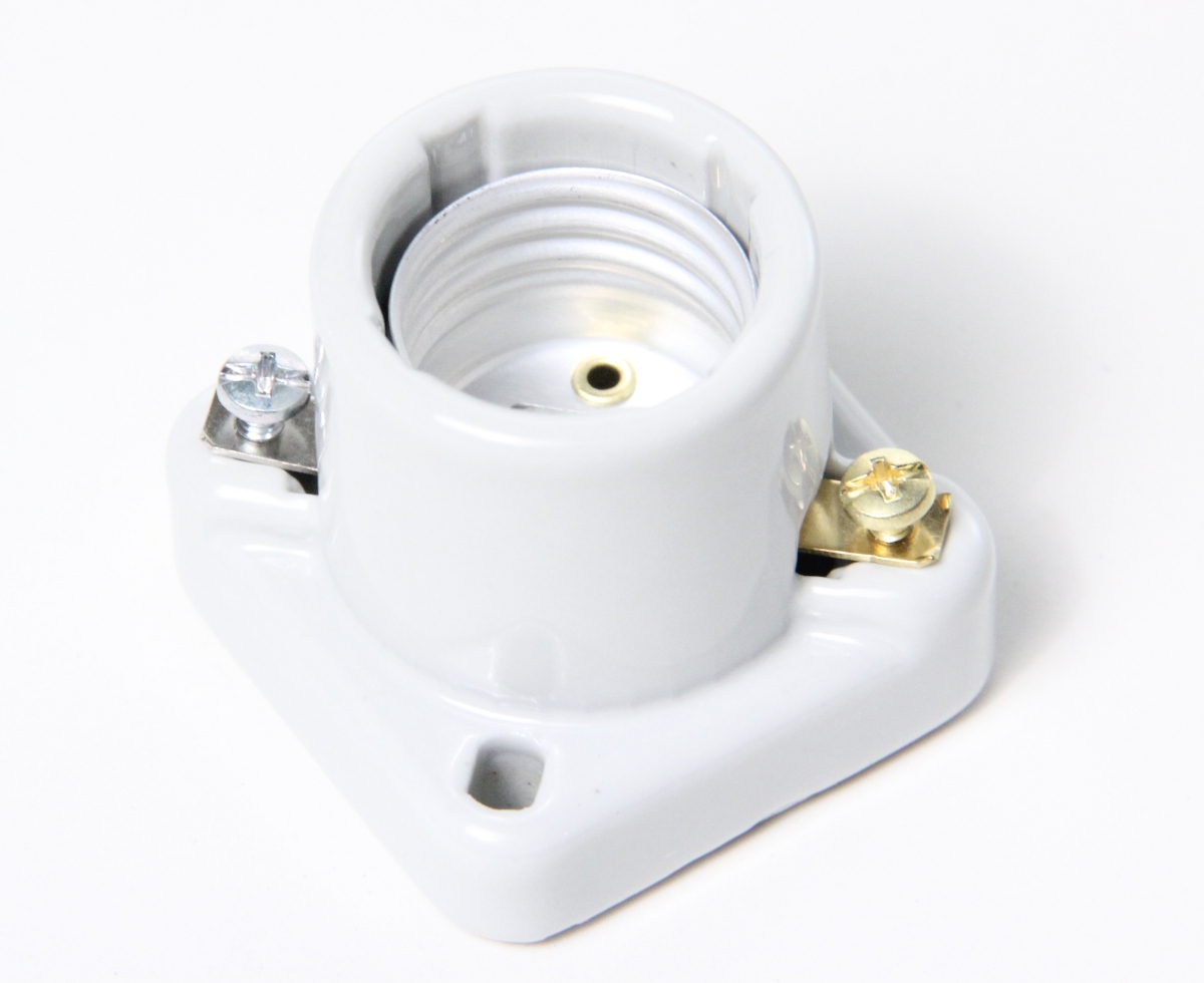 Leviton 19062 Porcelain Socket Medium Base Flange Mount BarnDoor Lighting