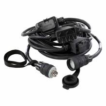 Lex 20A (3) Phase GFCI Quad Stringer - Black