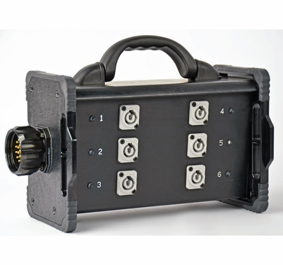Lex 20A Break Out Box 19 Pin to Powercon Feed Thru Bento