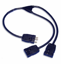 Lex 20A Stage Pin Two-Fer Splitter (1) Male to (2) Female