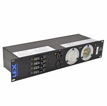 Lex 2RU Rack Mount Power Distribution, L14-30 In/Thru to (4) L5-30 and Duplexes