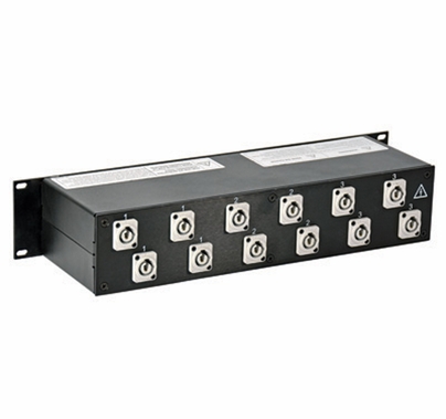 Lex 2RU Rack Mount Power Distribution, L21-30 In/Thru to PowerCON