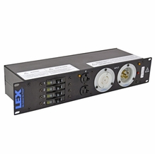 Lex 2RU Rack Mount Power Distro L21-30 In/Thru to (2) L5-30 and Duplexes