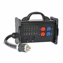 Lex 30 Amp L21-30 Bento Box with Tail Input to NEMA Receptacles