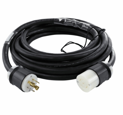 Lex 30A 3 Phase L21-30 Twist Lock 120/208 4 Pole 5 Wire Extension Cable 10ft