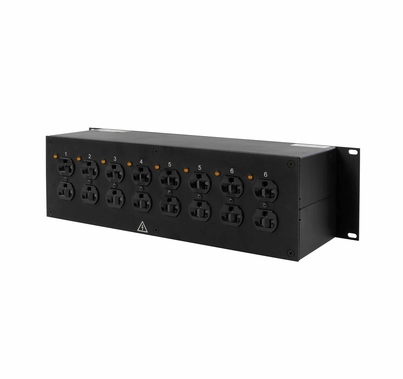 Lex 3RU Rack Mount Power Distro L14-30 In/Thru to Duplexes