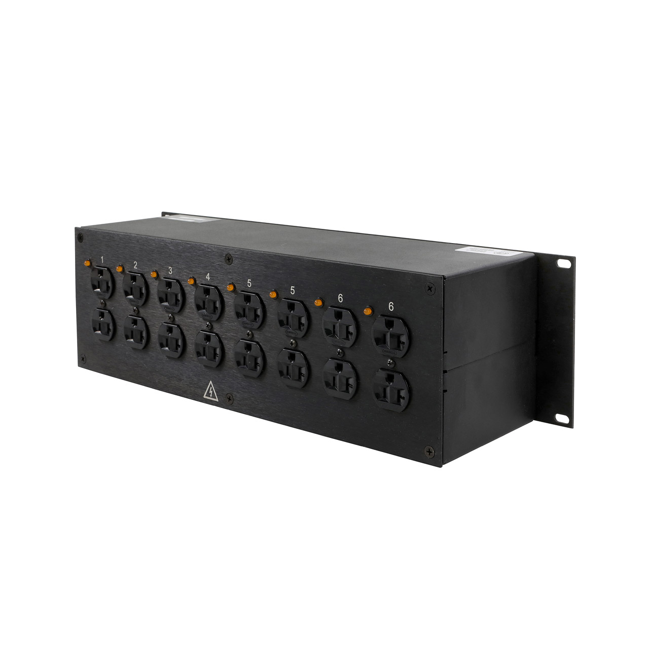 50a 3RU Enclosed Rack Mount Power Disitro 50A California Locking Duplex